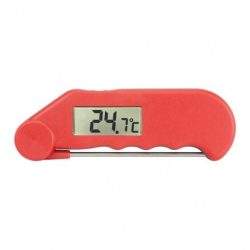 gourmet folding probe thermometer red