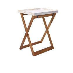 Acacia Wood Butler Tray Stand