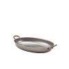 Vintage Steel Oval Dish 24.5cm x 17.5cm
