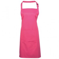 Colours Bib Apron With Pocket Hot Pink