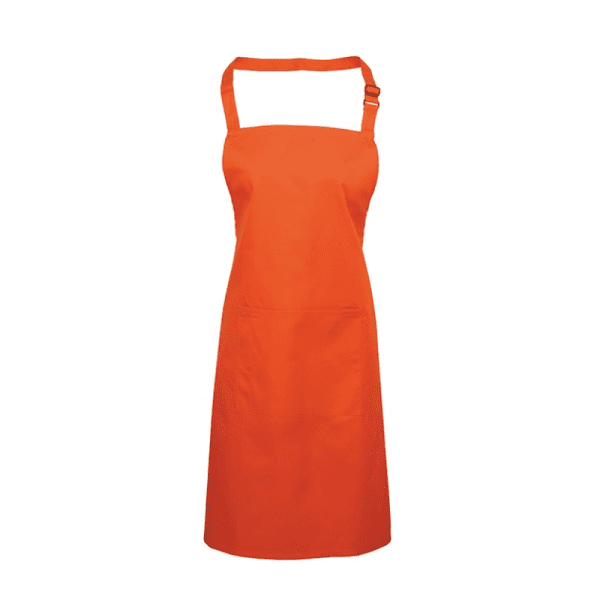 Bib Apron With Pocket Orange