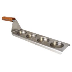 Stainless Steel Presentation Platter With Indentations