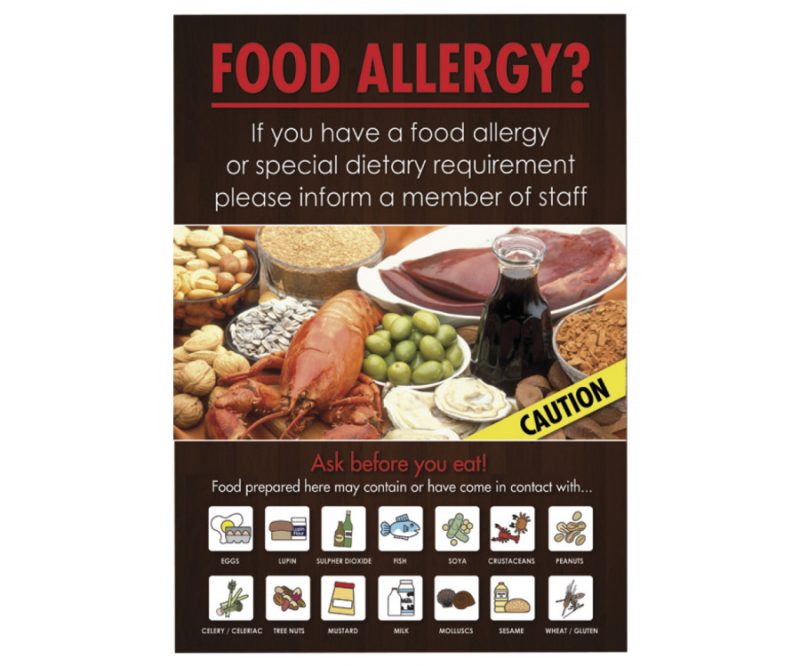 Food allergy ask before you eat notice