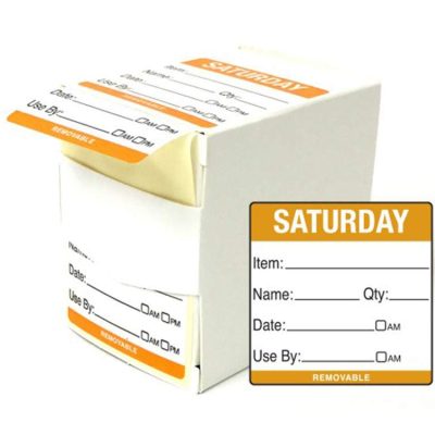 50mm Saturday Food Preparation Rotation Label