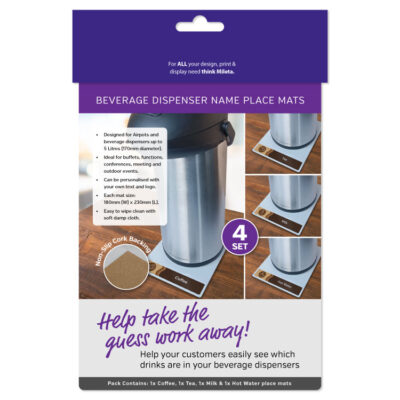 Beverage display mats white