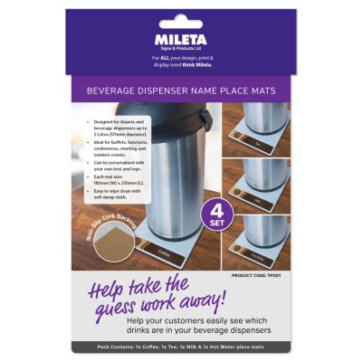 Beverage Dispenser Name Place Mats