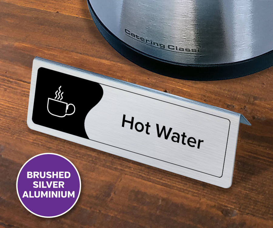 Silver Tent Notice - Hot Water