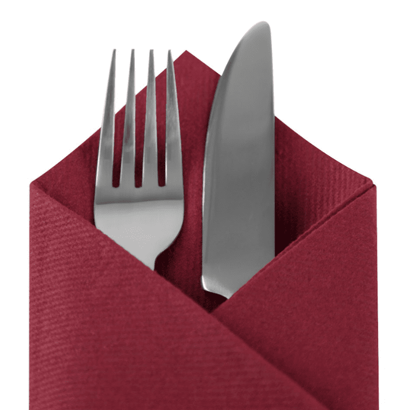 Burgundy Napkin Pouch