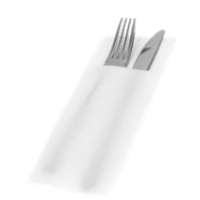 White Cutlery Pouch