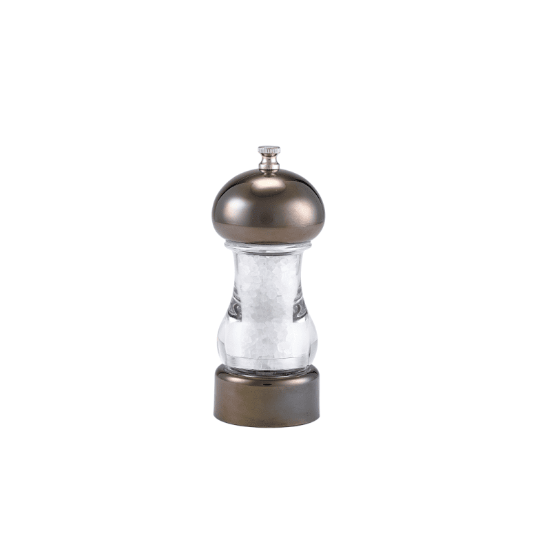 Gun Metal and Acrylic Salt - Pepper Grinder 14cm