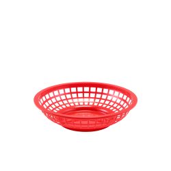 Round Fast Food Basket Red 20cm