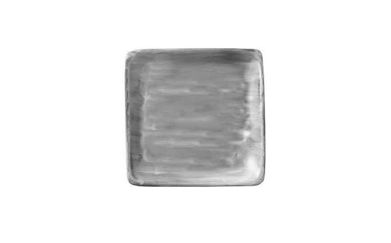 Flat Square Plate Grey 15cm