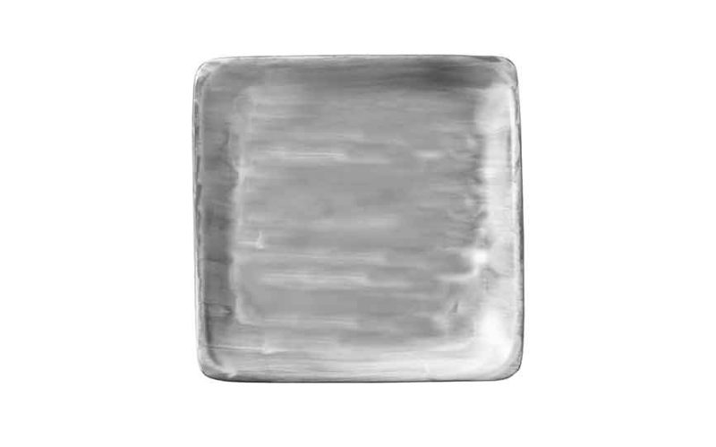 Flat Square Plate Grey 21cm