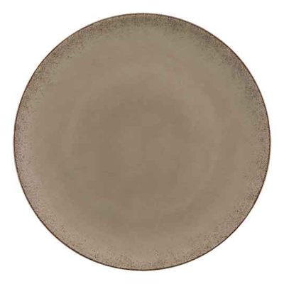 Flat Coupe Plate Natural Wood 28cm