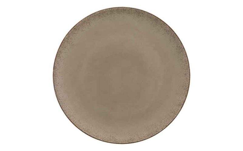 Flat Coupe Plate Natural Wood 28cm