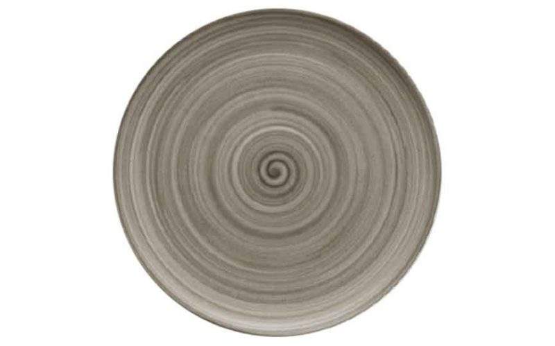Flat Coue Plate Ceramica Wood 32cm