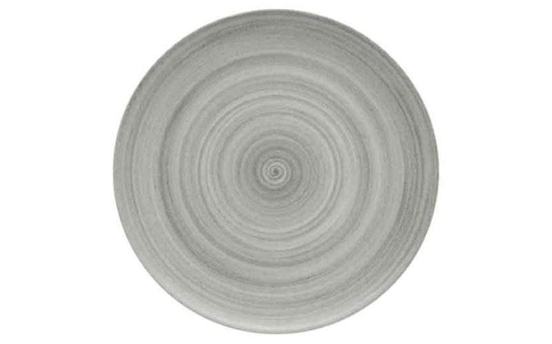 Flat Coupe Plate ceramica grey