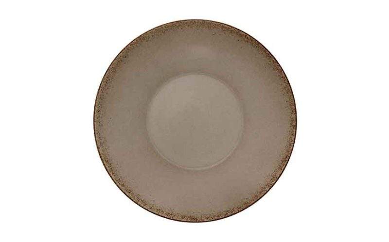 Deep Coupe Plate Natural Wood 24cm