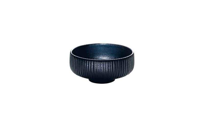 Nara Black Relief Round Bowl 12cm