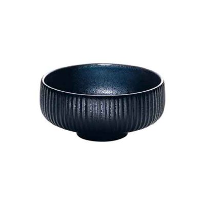 Nara Black Relief Round Bowl 16cm