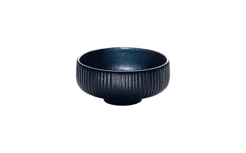 Nara Black Relief Round Bowl 16cm