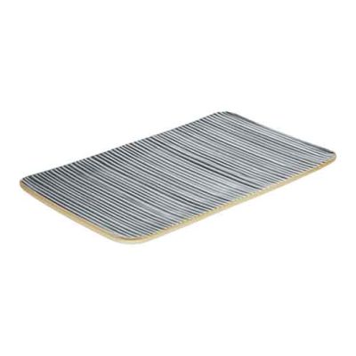 Nara Grey relief Rectangular Platter