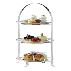 3 Tier Chrome Serving Stand