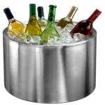 Large Double Wall Wine Cooler with wine bottles