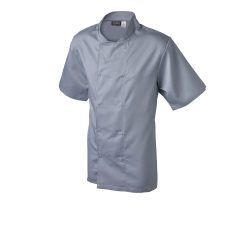 Basic-Stud-Chef-Jacket-Grey
