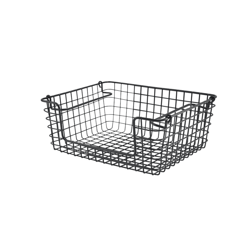 Black Wire Open Sided Display Basket GN 1-2