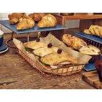 Copper wire display basket with pastries