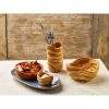 Olive Wood Rustic Dip Pot and Cutlery Holder lifestyle image