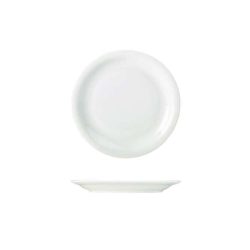 White Porcelain Classic Narrow Rim Plate 16cm