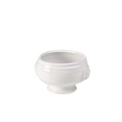 White Porcelain Lion Head Soup Bowl 40cl