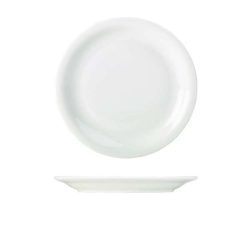 White Porcelain Narrow Rim Plate 26cm