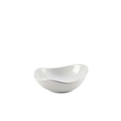 White Porcelain Organic Triangular Bowl 12-7cm