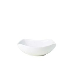 White Porcelain Rounded Square Bowl 15cm