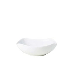 White Porcelain Rounded Square Bowl 17cm