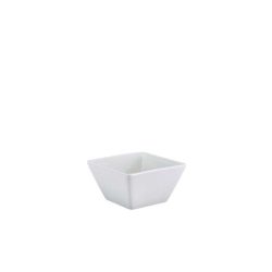 White Porcelain Square Bowl 10-5cm