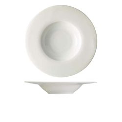 White Porcelain Wide Rim Pasta Plate 30cm