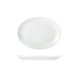 White Porcelain oval Plate 24cm