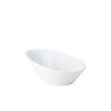 White Porcelain oval Sloping Bowl 16cm