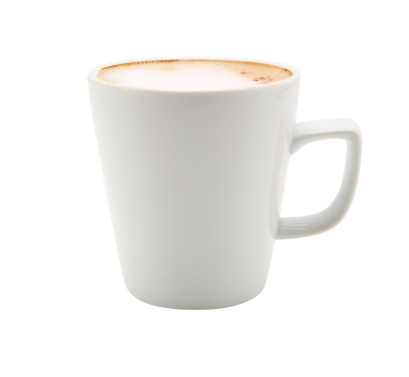 322131_A White Porcelain latte cup with latte