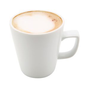 322131_C Foam on top of white porcelain latte mug