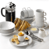 Breakfast set up including boiled egg