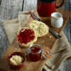 Cream tea lifestyle image featuring cream tot