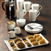 Lifestyle image of white porcelain beverage range
