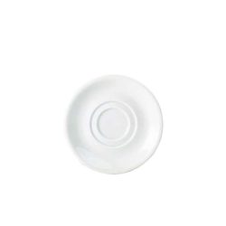 White Porcelain Double Wall Saucer 15cm