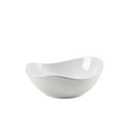 White Porcelain OIrganic Triangular Bowl 21cm