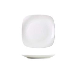 White Porcelain Rounded Square Plate 17cm